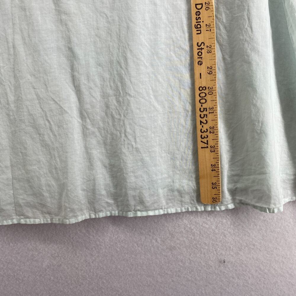 EILEEN FISHER Slip L Organic Cotton Gauze Dress Scoop Neck Tank Aqua Blue - Picture 10 of 11